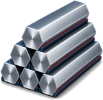 Barras hexagonales de acero
